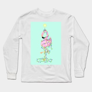 Flamingo Christmas Tree Long Sleeve T-Shirt
